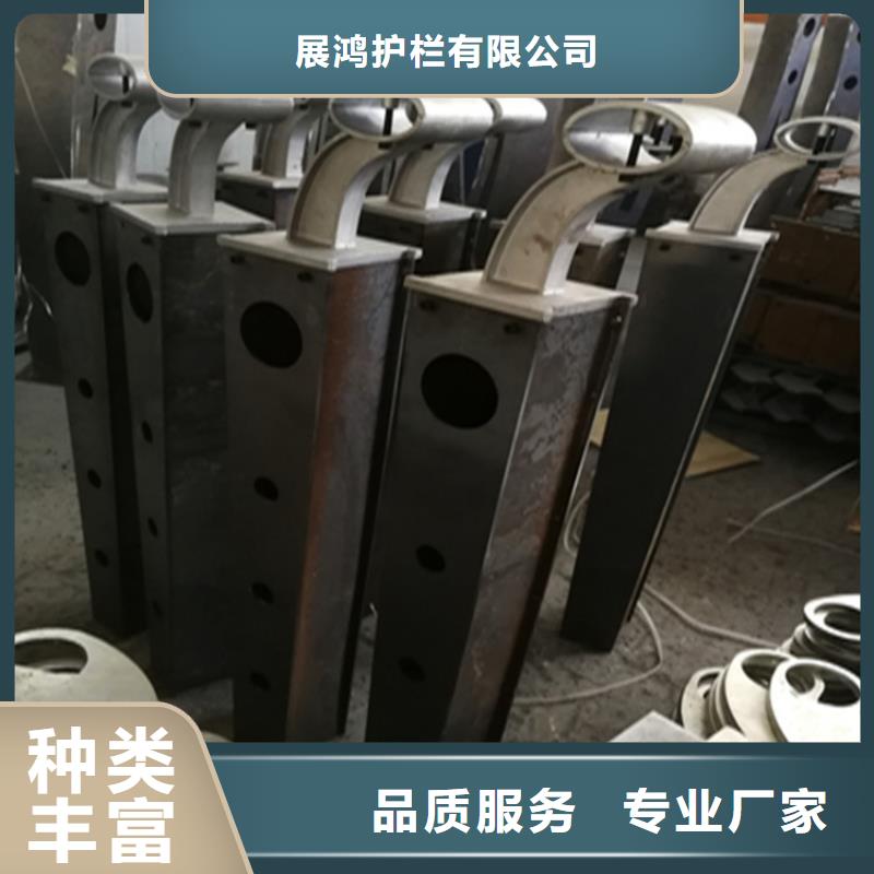 静电喷塑桥梁防撞立柱方便运输易安装认准展鸿护栏