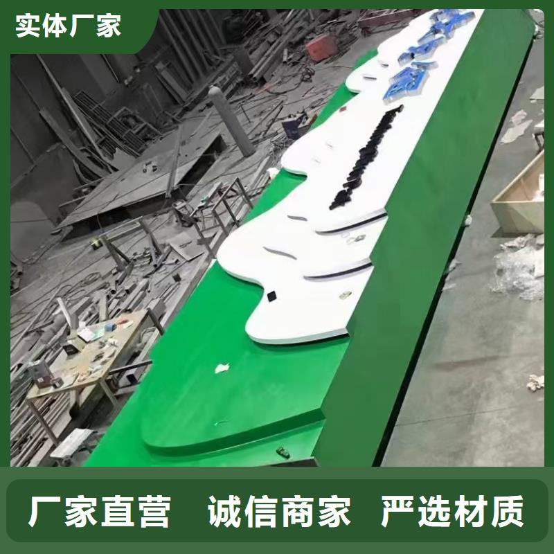 公园导视牌标识来厂考察