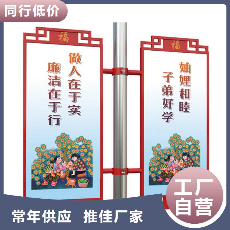 马路灯杆广告架来厂考察