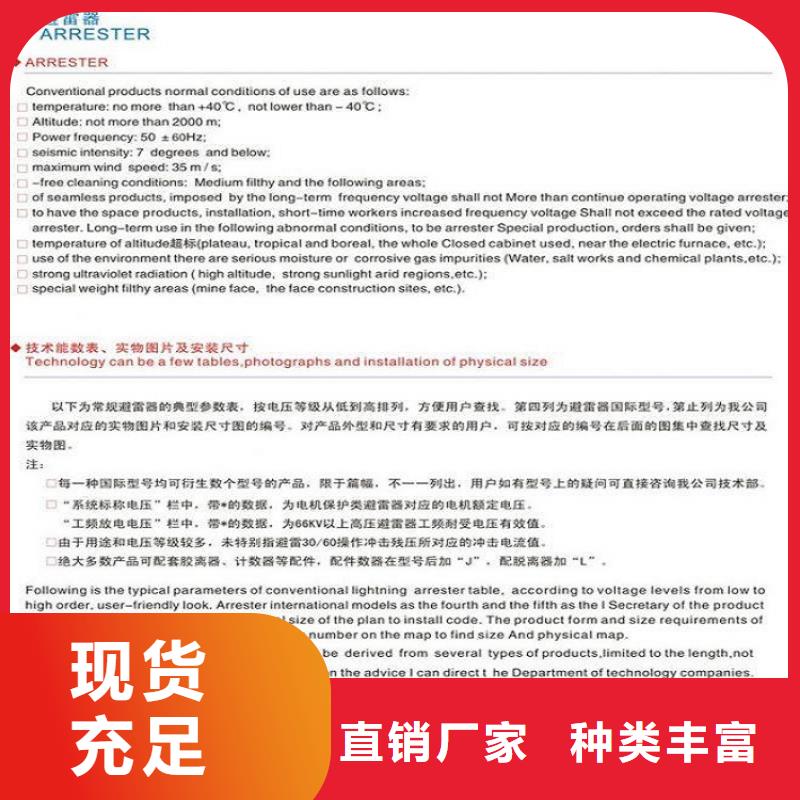 【避雷器】Y10W-216/562【浙江羿振电气有限公司】