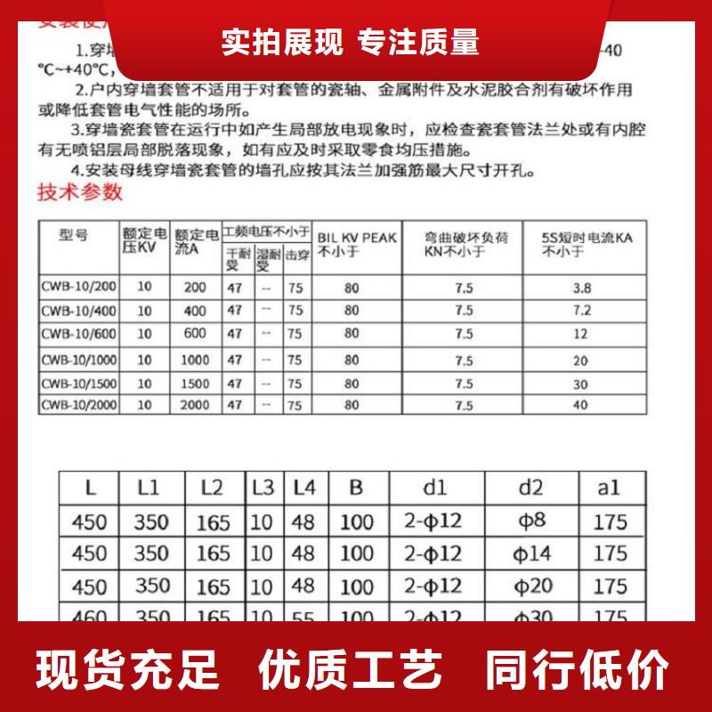 【羿振电气】AC20KV穿墙套管陶瓷1600A无CT铜