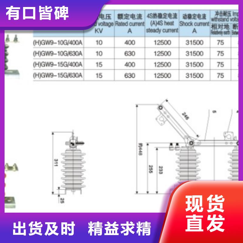 单极隔离开关GW9-10G(W)/200A质量可靠
