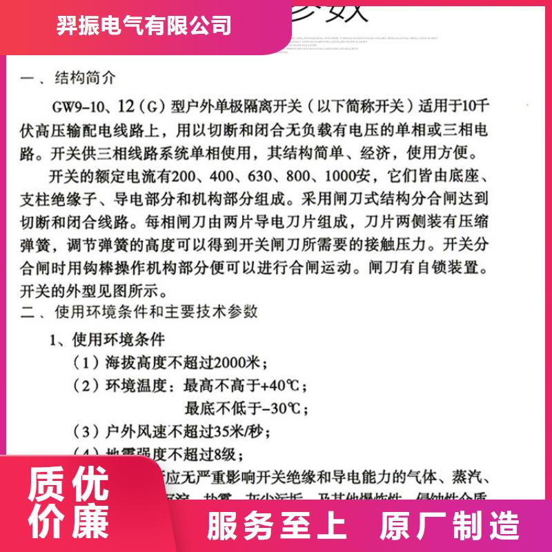 【隔离刀闸】HGW9-10W/1000