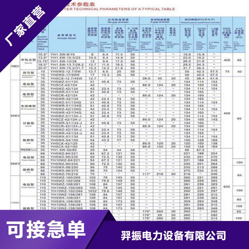 [避雷器]Y10W1-108/281W【上海羿振电力设备有限公司】