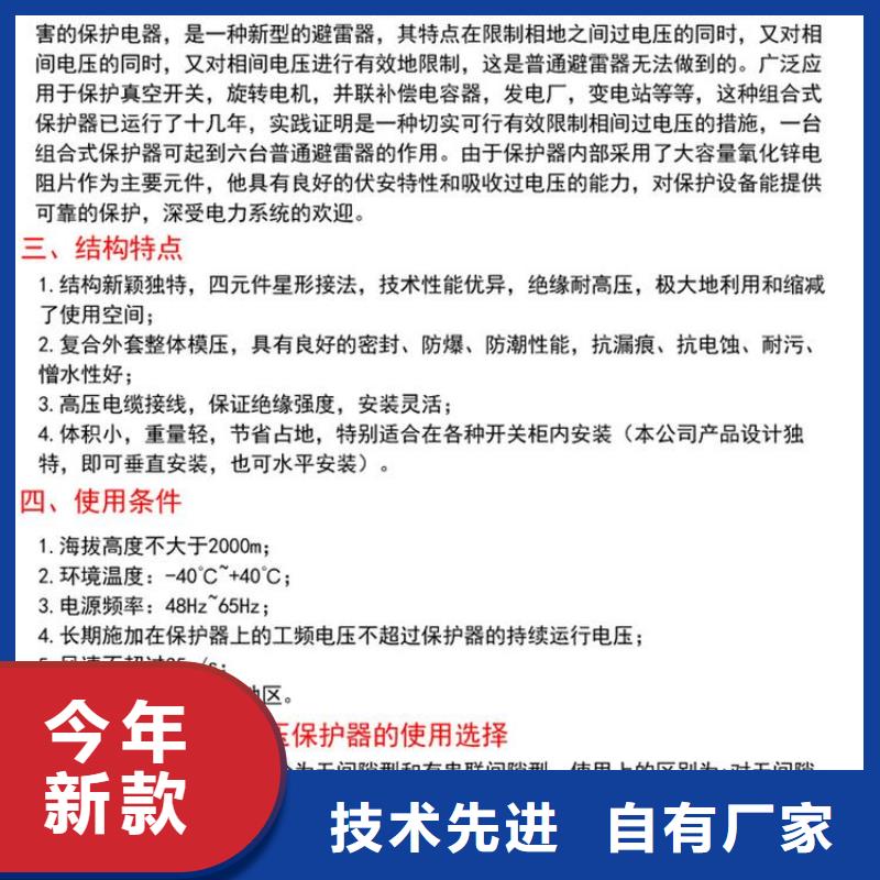 【羿振电力设备】过电压保护器(组合式避雷器)BSTG-A-7.6-J