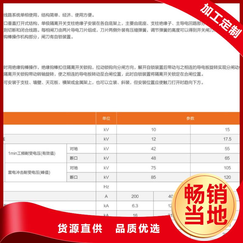 【隔离开关】GHW9-24/1250A