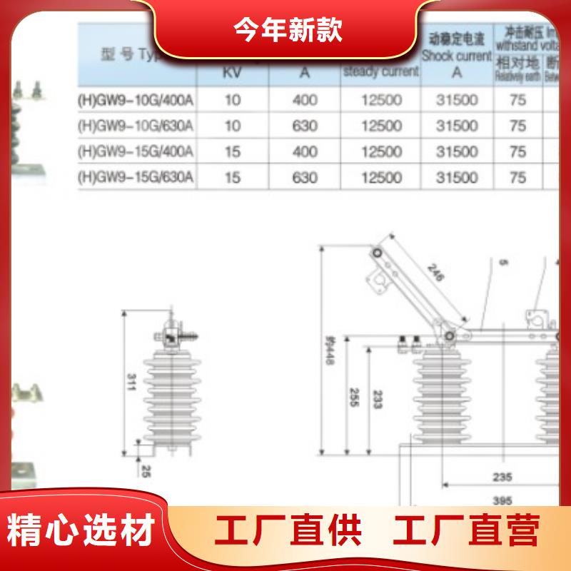 品牌：【羿振电气】GW9-12/400高压隔离开关生产厂家