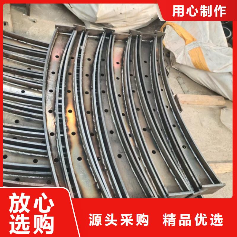 景观不锈钢复合管护栏立柱产品实物图