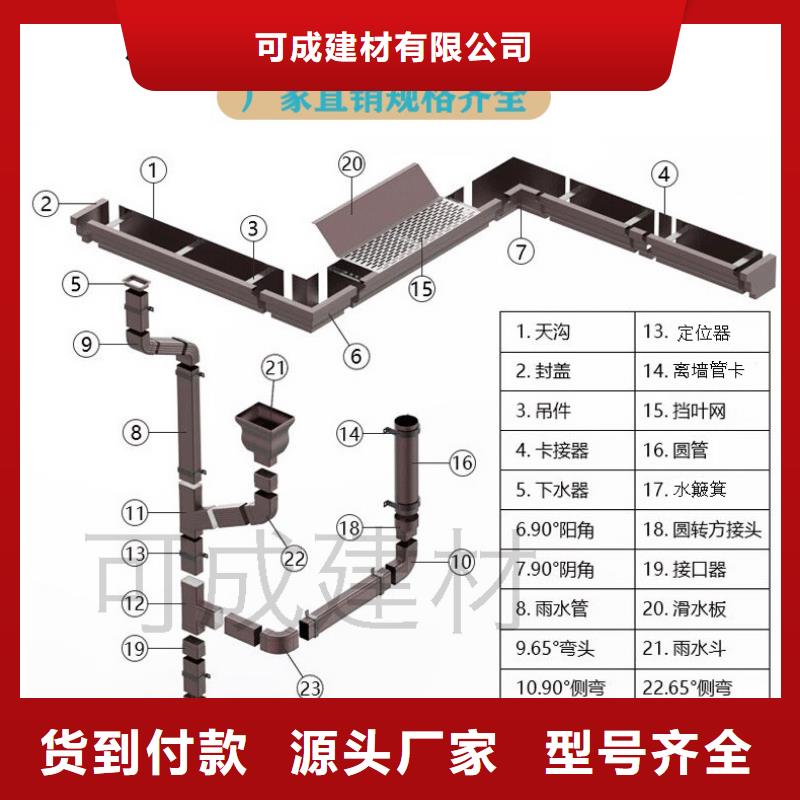 金属彩铝落水规格