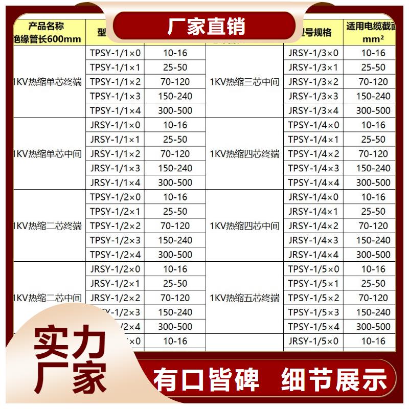 单芯冷缩户内终端头NLS-10/1.3