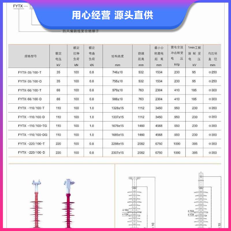 FXBW3-220/100高压复合棒型绝缘子