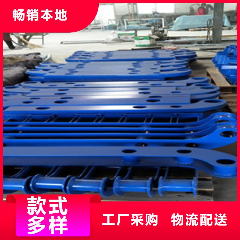 桥梁护栏立柱,不锈钢碳塑钢复合管栏杆款式多样